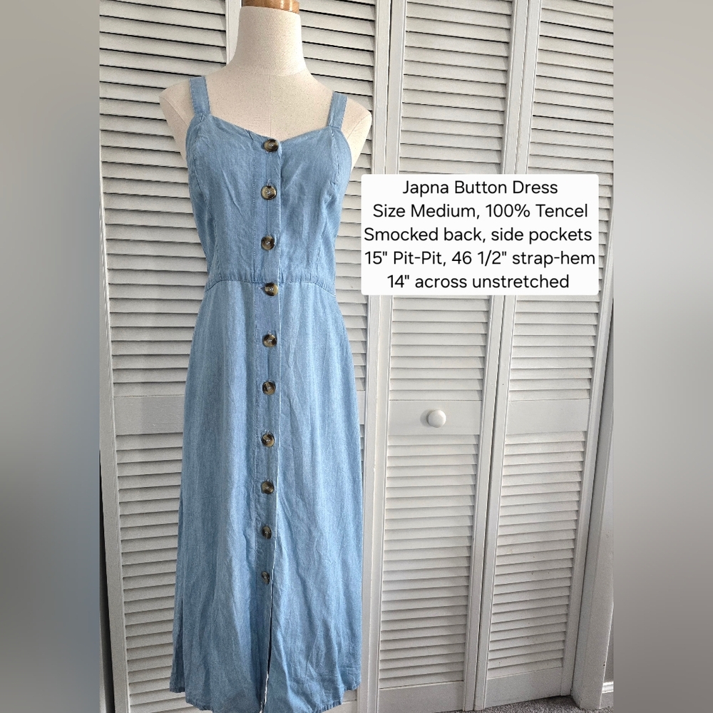 Japna Blue Button Dress